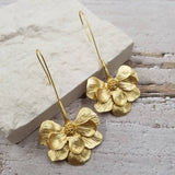 Blooming Flower Gold Earrings