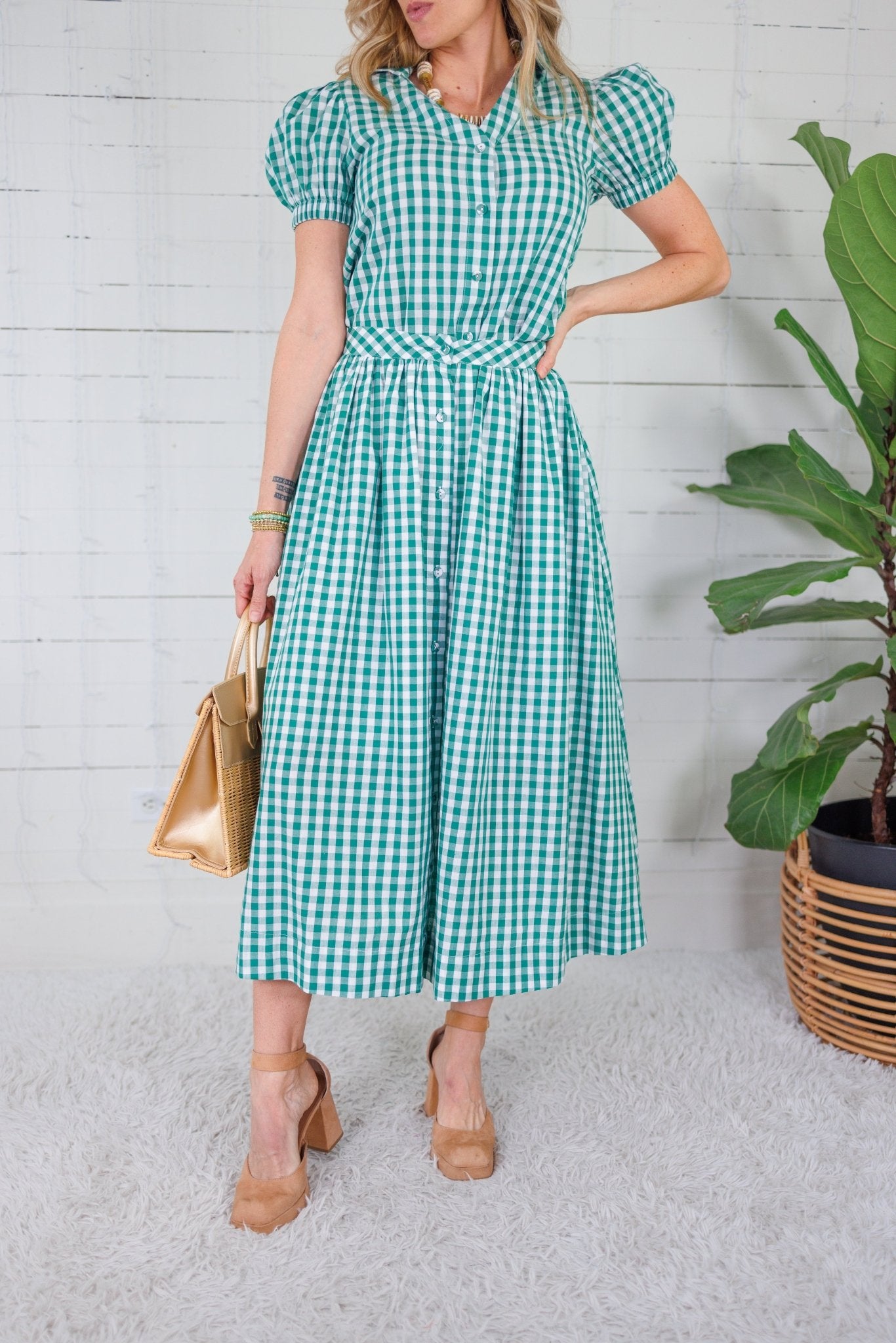 pinch green dress PINCH Imogen Mini Tunic Dress M
