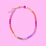 Natalie Multi + Pink Beaded Necklace