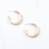 Layla Gold + Silver Hoop Earring