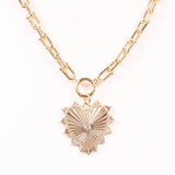 Borders Gold Tone Heart Charm Necklace