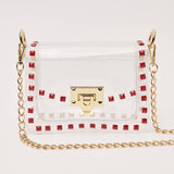The Jackie in Red Clear Handbag