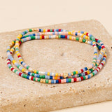 Multi Seed Beaded Layered 3 Bracelet Set