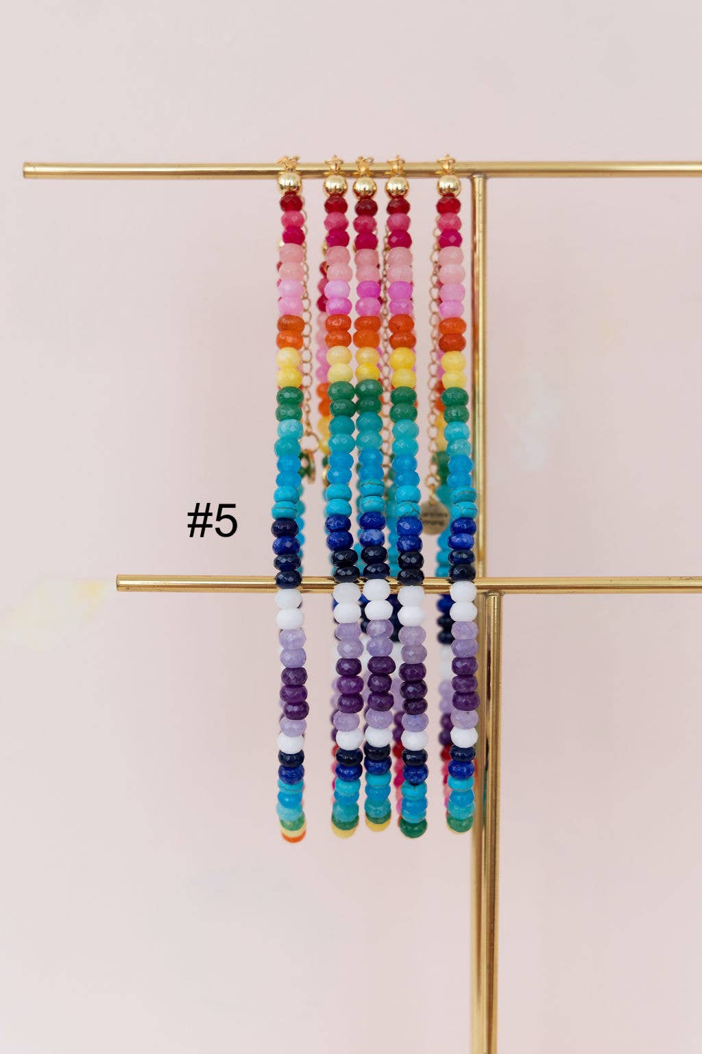 Colorful Beaded Gemstone Candy Necklace Trendy Jewelry