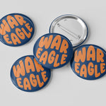 Four 'War Eagle' buttons on a light gray background