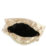 Satin Pearl Handle Bucket Bag