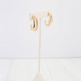 McPherson Pearl Double Hoop Gold Earring