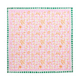 Pink Checkerboard + Orange Spritz Silky Scarf