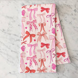 Pink Bows - Valentine's Kitchen Tea Towel