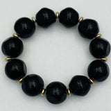 Big Ball Black Beaded Bracelet