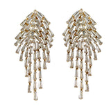 Crystal Waterfall Maxi Tassel Earrings