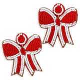 Red Loud + Proud Bow Earrings - FINAL SALE