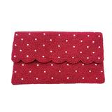 Pearl Scallop Edge Beaded Clutch