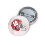 Alabama #18 Helmet Button