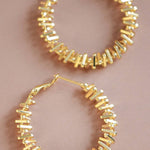 18K Gold Plated Waterproof Stainless Steel Spikey Hoop Earrings - A3 Accessories - Jewelry - Earrings - Clover + Bee