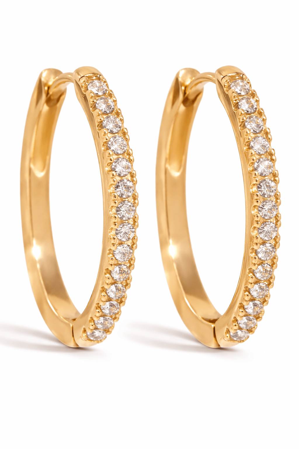 18k Stainless Steel Zirconia Classic Earrings - A3 Accessories - Jewelry - Earrings - Clover + Bee