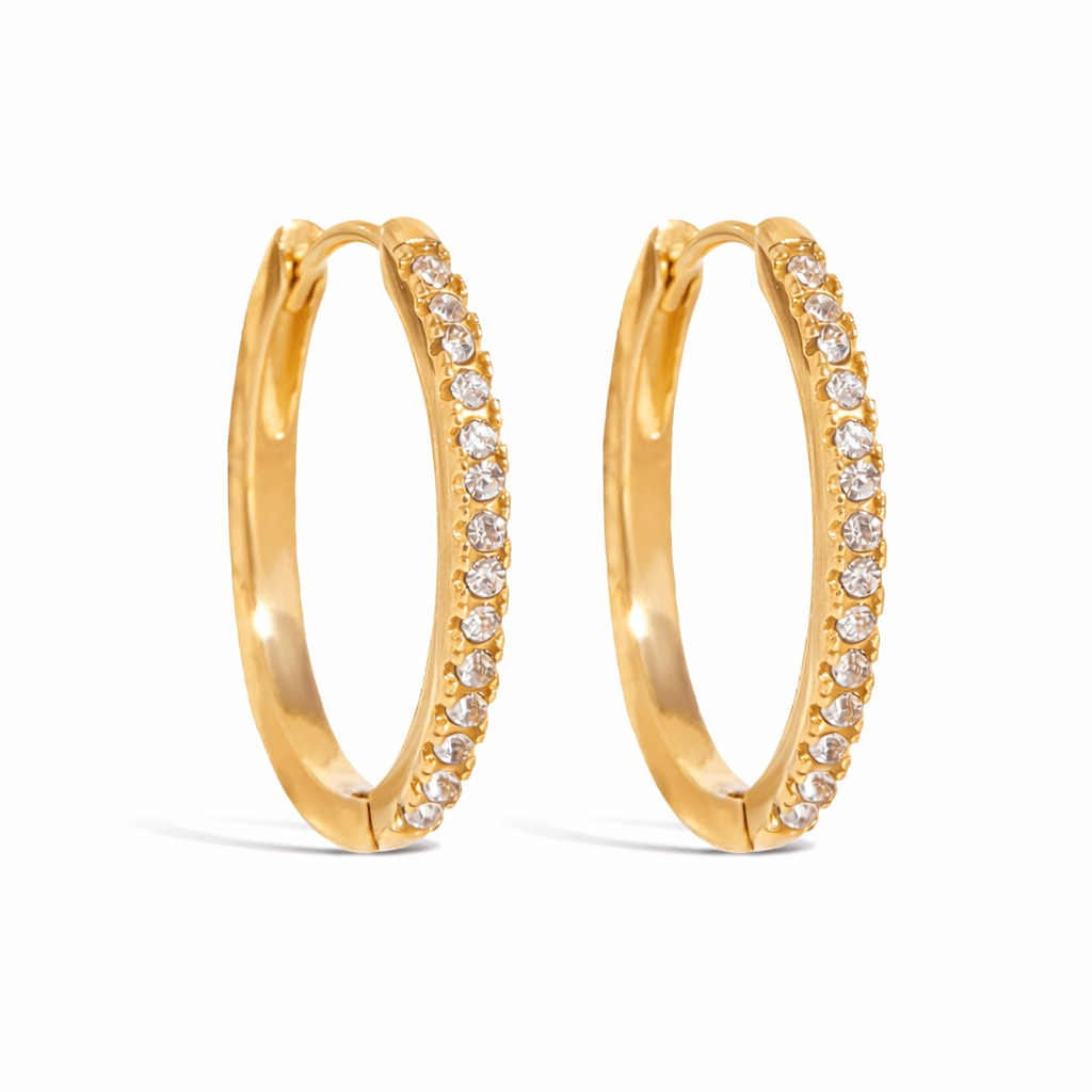 18k Stainless Steel Zirconia Classic Earrings - A3 Accessories - Jewelry - Earrings - Clover + Bee