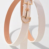 Horse Bit Buckle Skinny Belt
