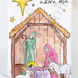 Christmas Nativity Holiday Kitchen Towel