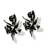 Flora Black & White Earrings