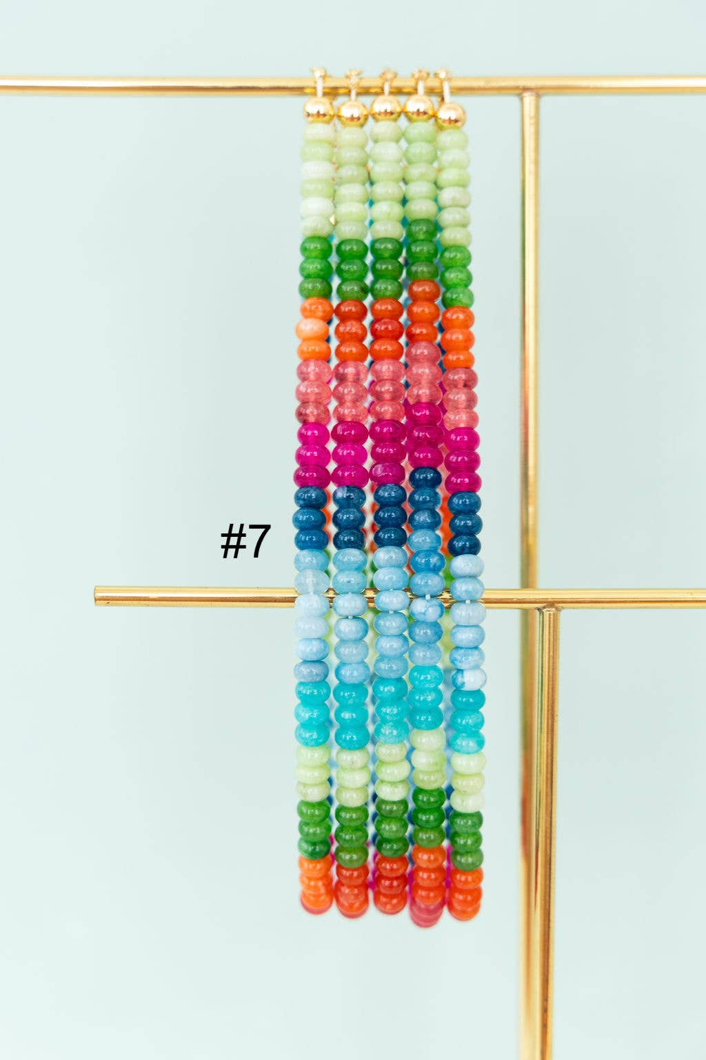 Colorful Beaded Gemstone Candy Necklace Trendy Jewelry