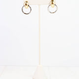 Radcliffe Silver + Gold Circle Drop Earring