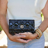 Brynleigh Black Quilted Crossbody