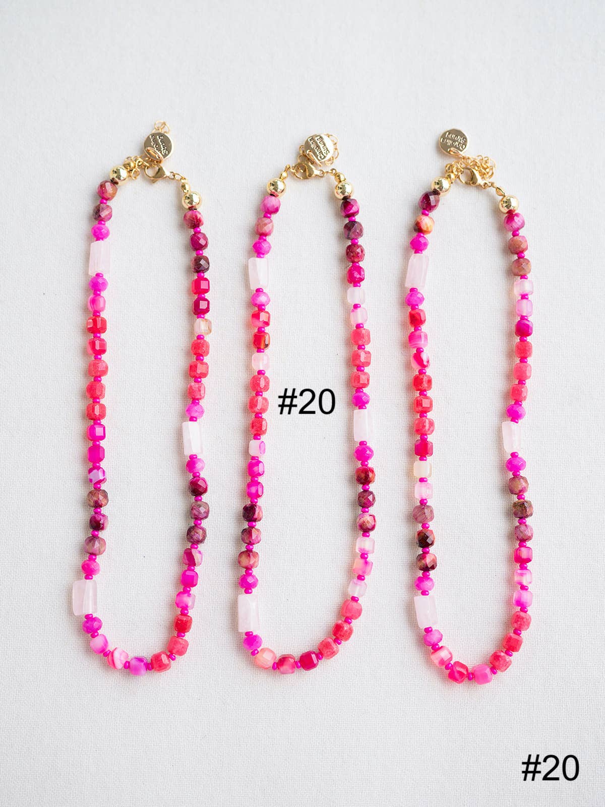 Colorful Beaded Gemstone Candy Necklace Trendy Jewelry