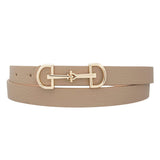 Horse Bit Buckle Skinny Belt