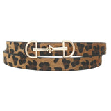 Horse Bit Buckle Skinny Belt