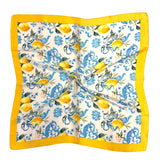 Lemon + Sky Silky Square Scarf