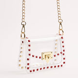 The Jackie in Red Clear Handbag