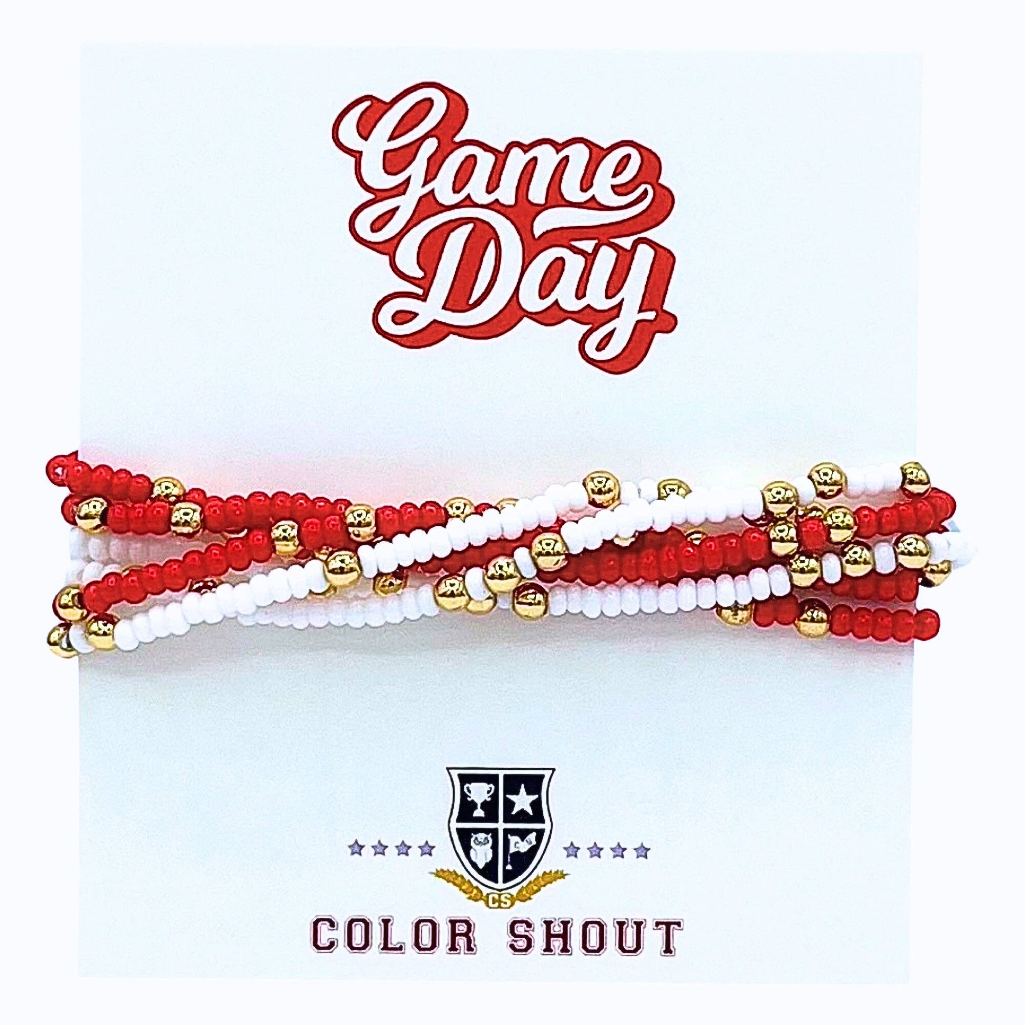 Game Day Team Colors: Set of 6 Stretch Bracelets