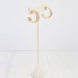 Canton Textured Hoop Gold Earring