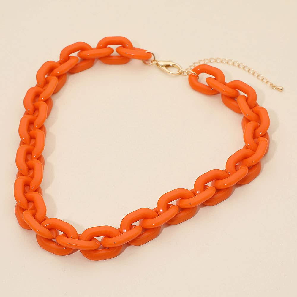 Chunky Resin Chain Link Necklace
