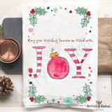 Holidays filled with Joy Christmas Kitchen Towel