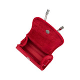 Sabrina Red Mini Velvet Top Handle Bag