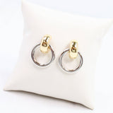 Radcliffe Silver + Gold Circle Drop Earring