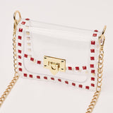 The Jackie in Red Clear Handbag