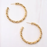 Davies Twisted Hoop Earring Gold
