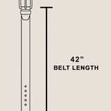 Taupe Leather Square Buckle Belt