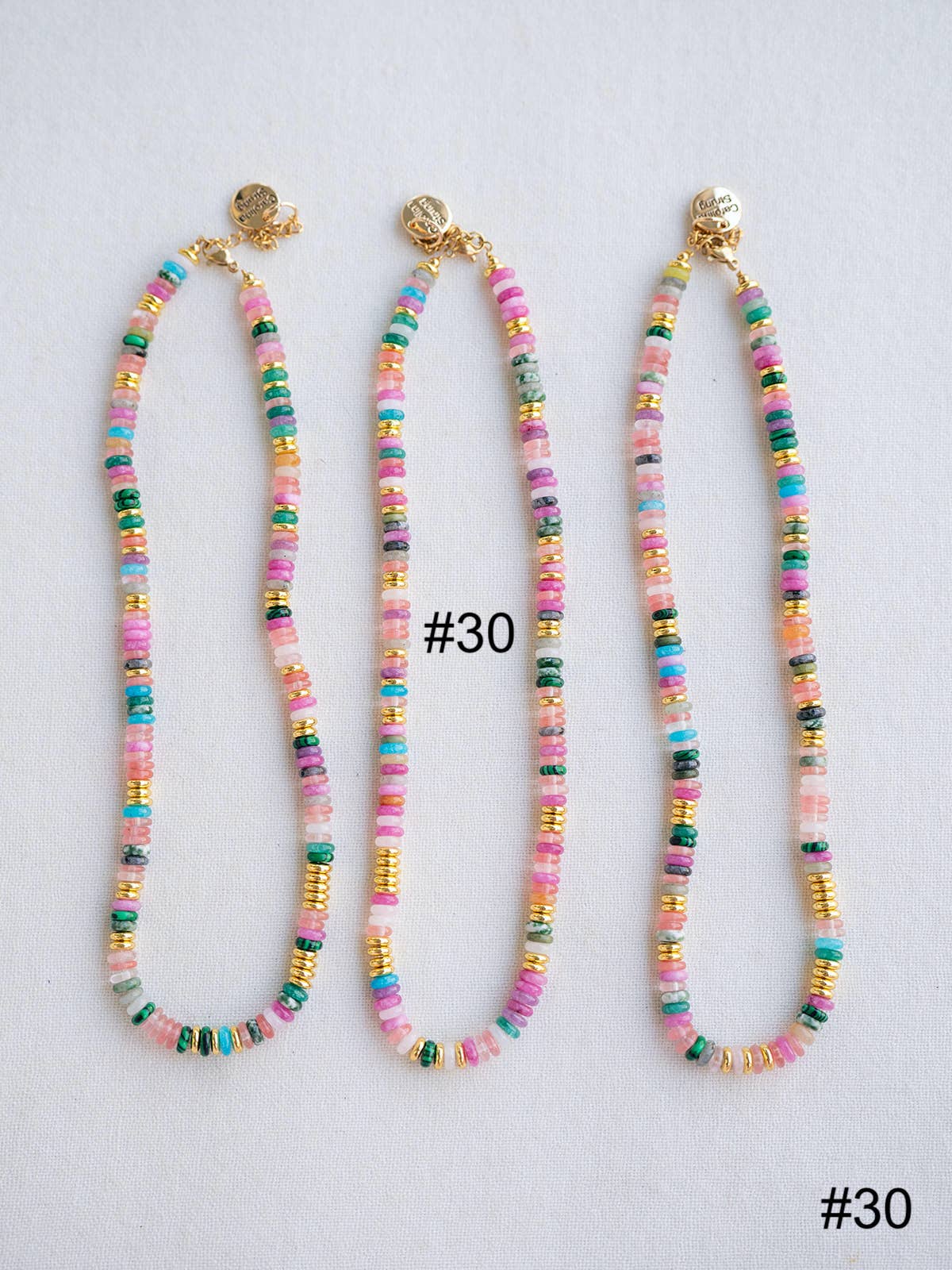 Colorful Beaded Gemstone Candy Necklace Trendy Jewelry