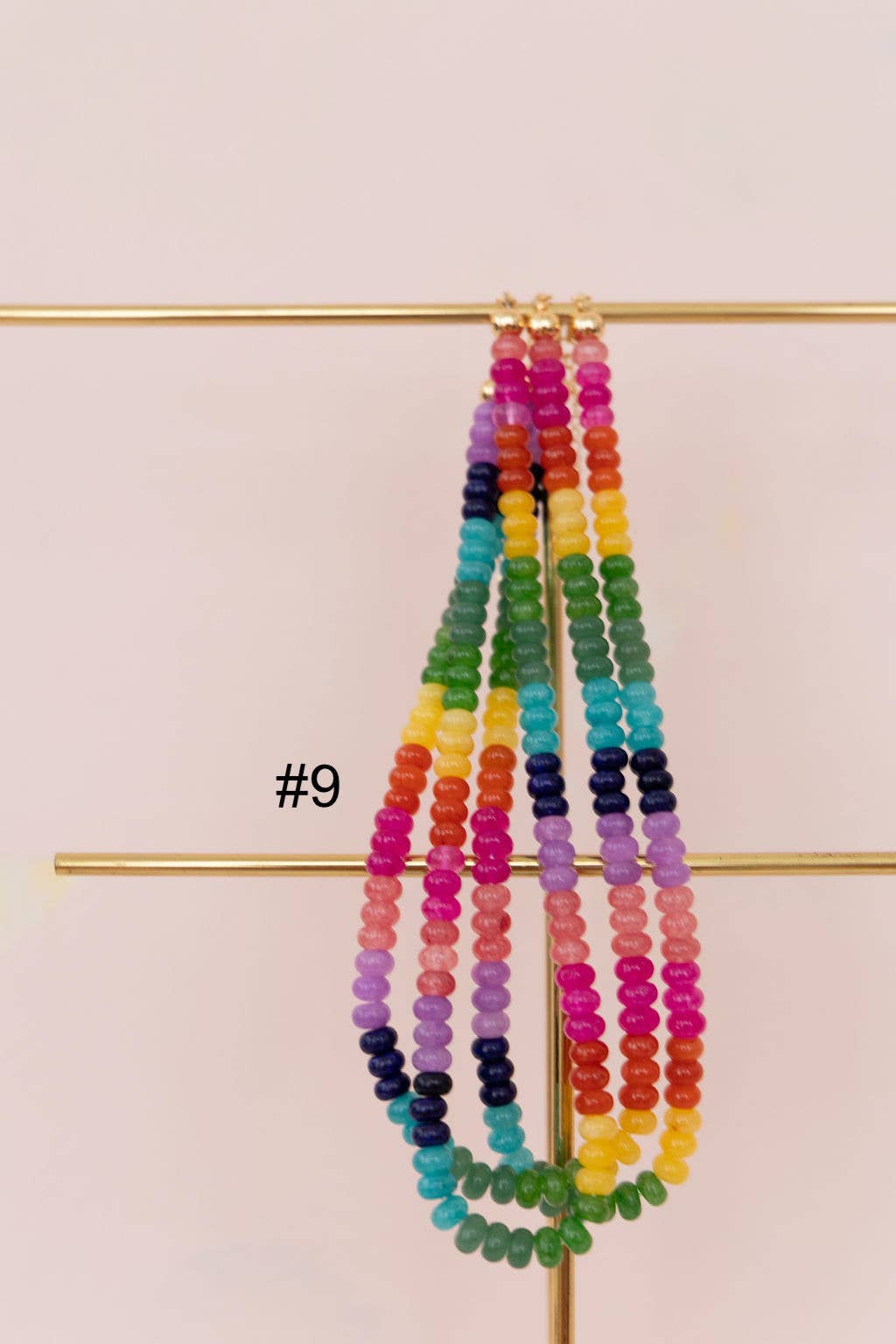 Colorful Beaded Gemstone Candy Necklace Trendy Jewelry