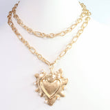 Raina Worn Gold Long Pendant Necklace