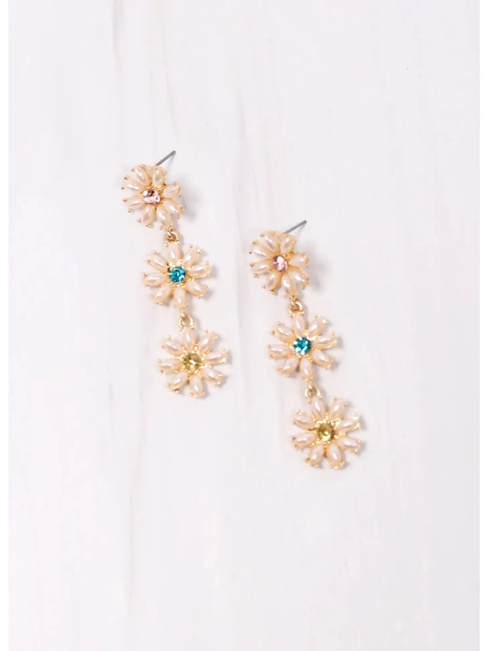 floral drop earrings
