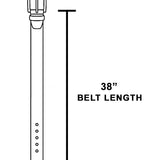 Flat Metallic Riveted Vegan Leather Belt