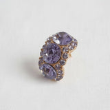 Elegant Purple Cubic Zirconia Stud Earrings