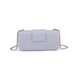 Sylvi Woven Checkerboard Clutch Handbag