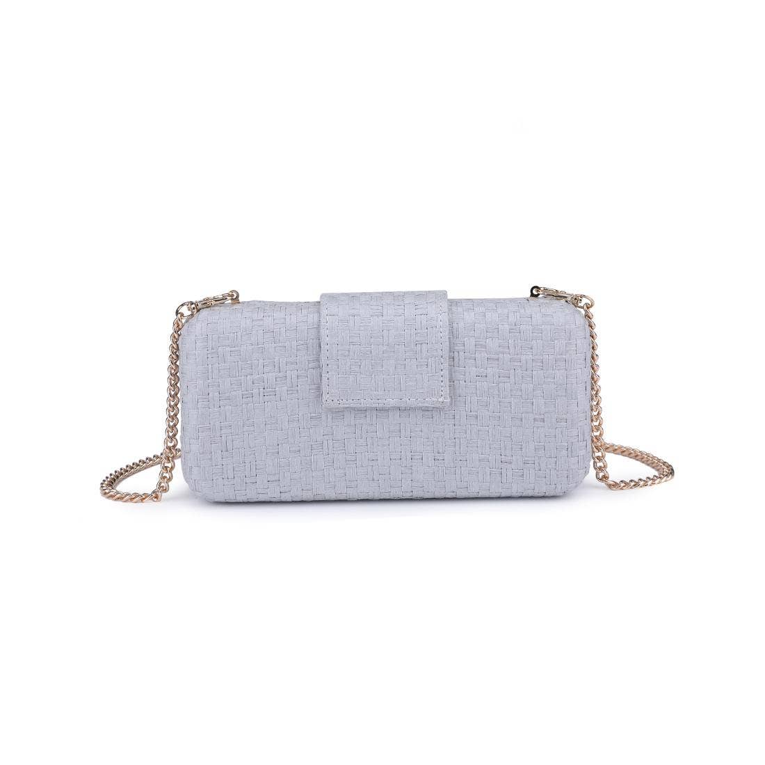 Sylvi Woven Checkerboard Clutch Handbag