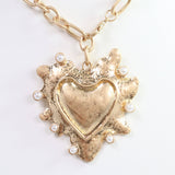 Raina Worn Gold Long Pendant Necklace